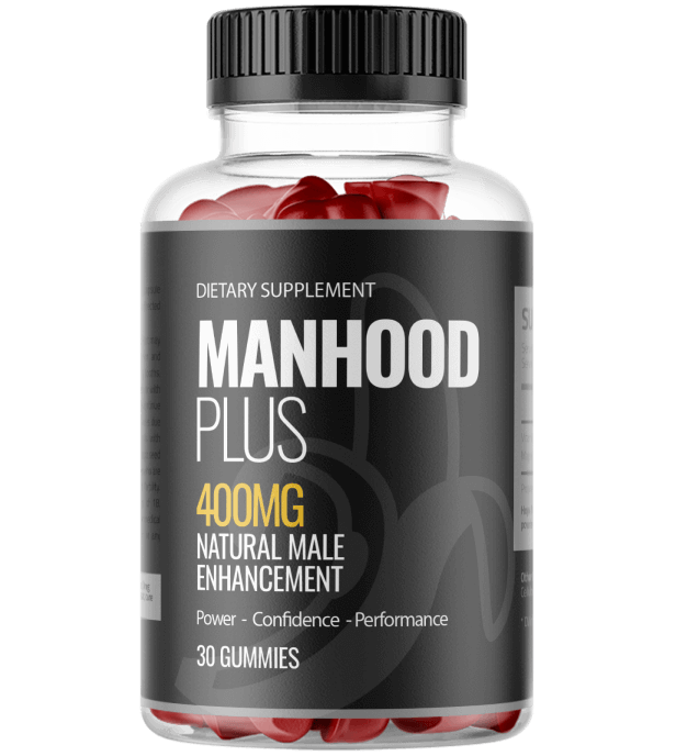 [Imagem do frasco de Manhood Plus Gummies]